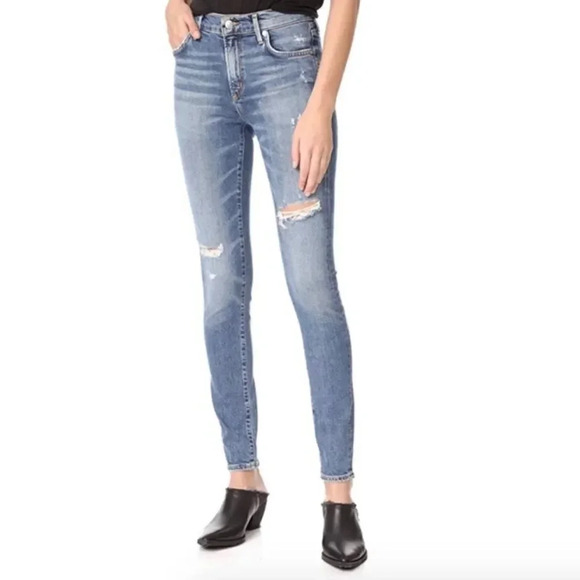 Agolde Distressed Sophie Hi-rise Skinny Jeans - Picture 1 of 9